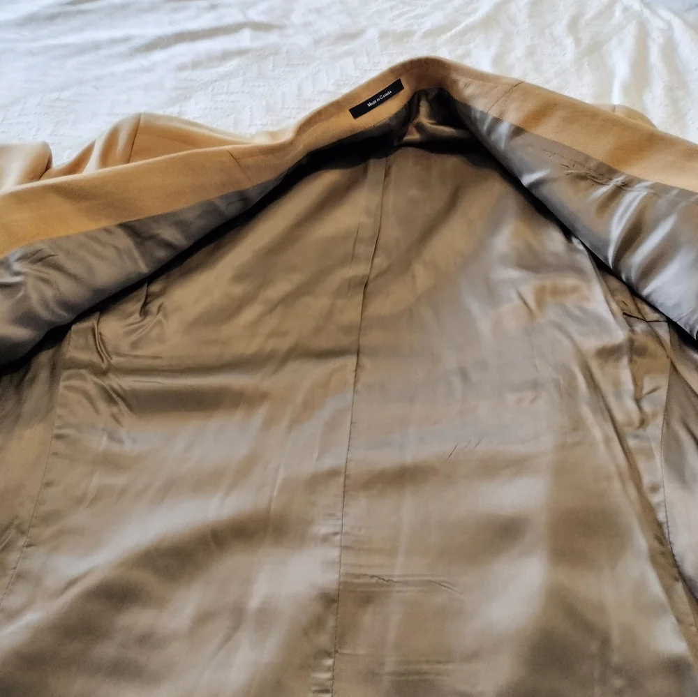 NWT RALPH Ralph Lauren 42R Tan Faux Suede‎ Sport Coat Made in Canada Dillard’s